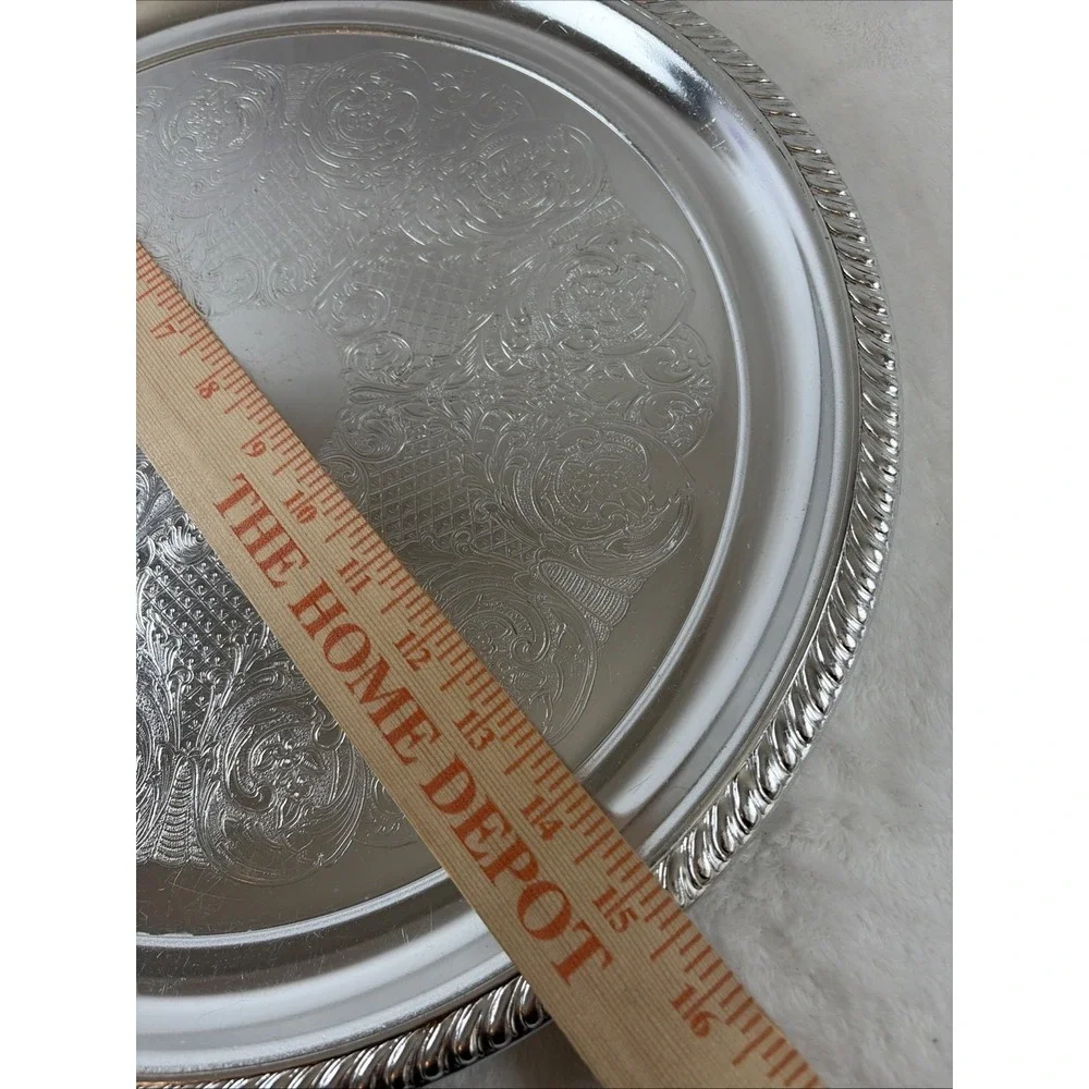 Vintage Kensington Silver Plated Serving Tray‎ 7822 Large 15.5